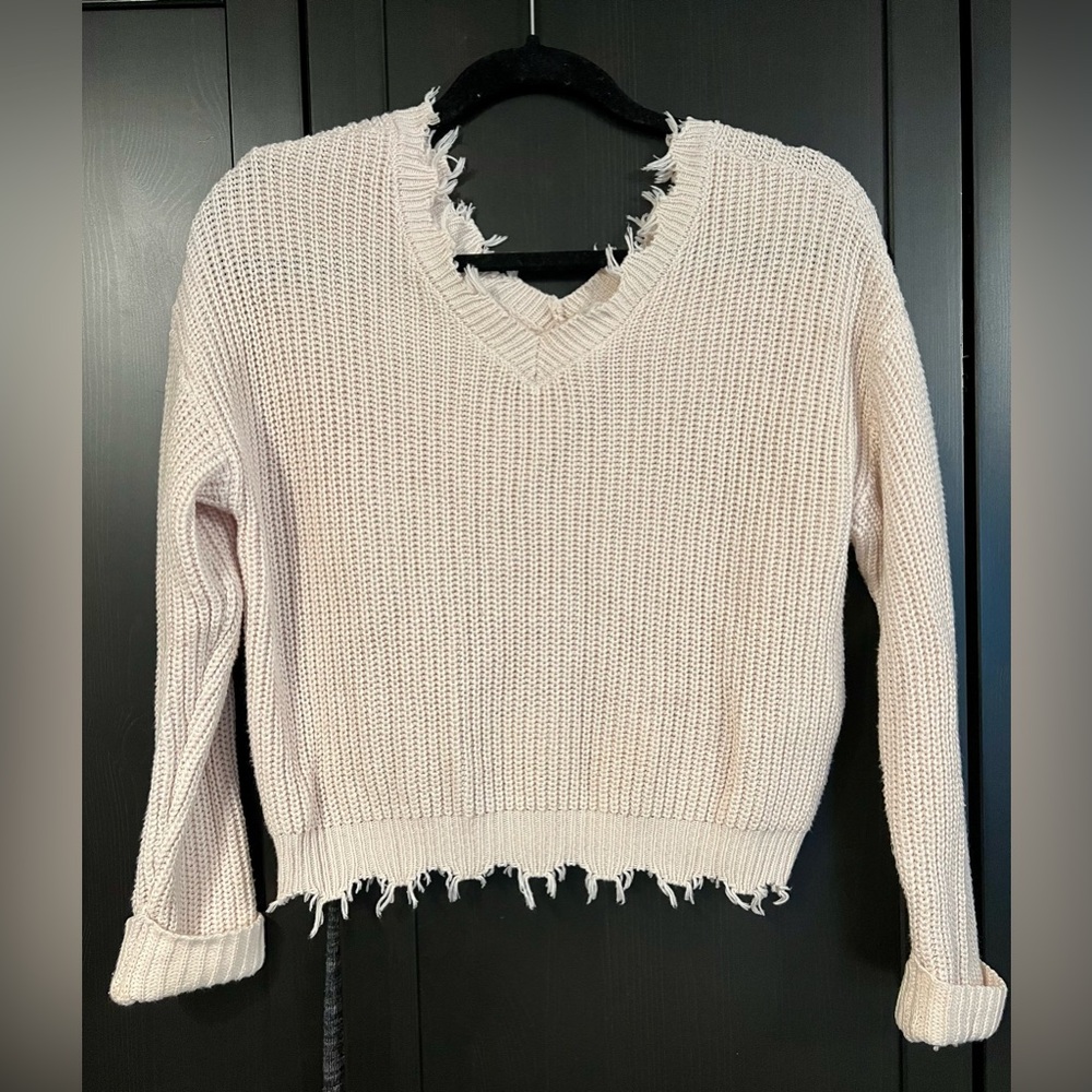 Jessica Simpson Off White Cotton Sweater